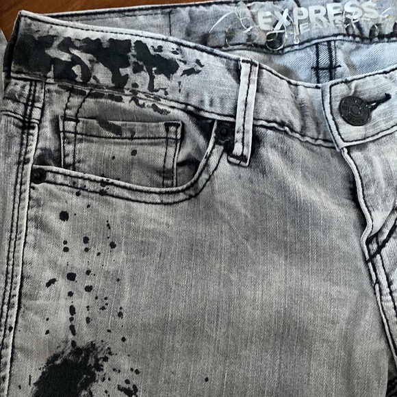 Express Paint Splattered Zeldra Ultra Skinny Jeans - Picture 5 of 13